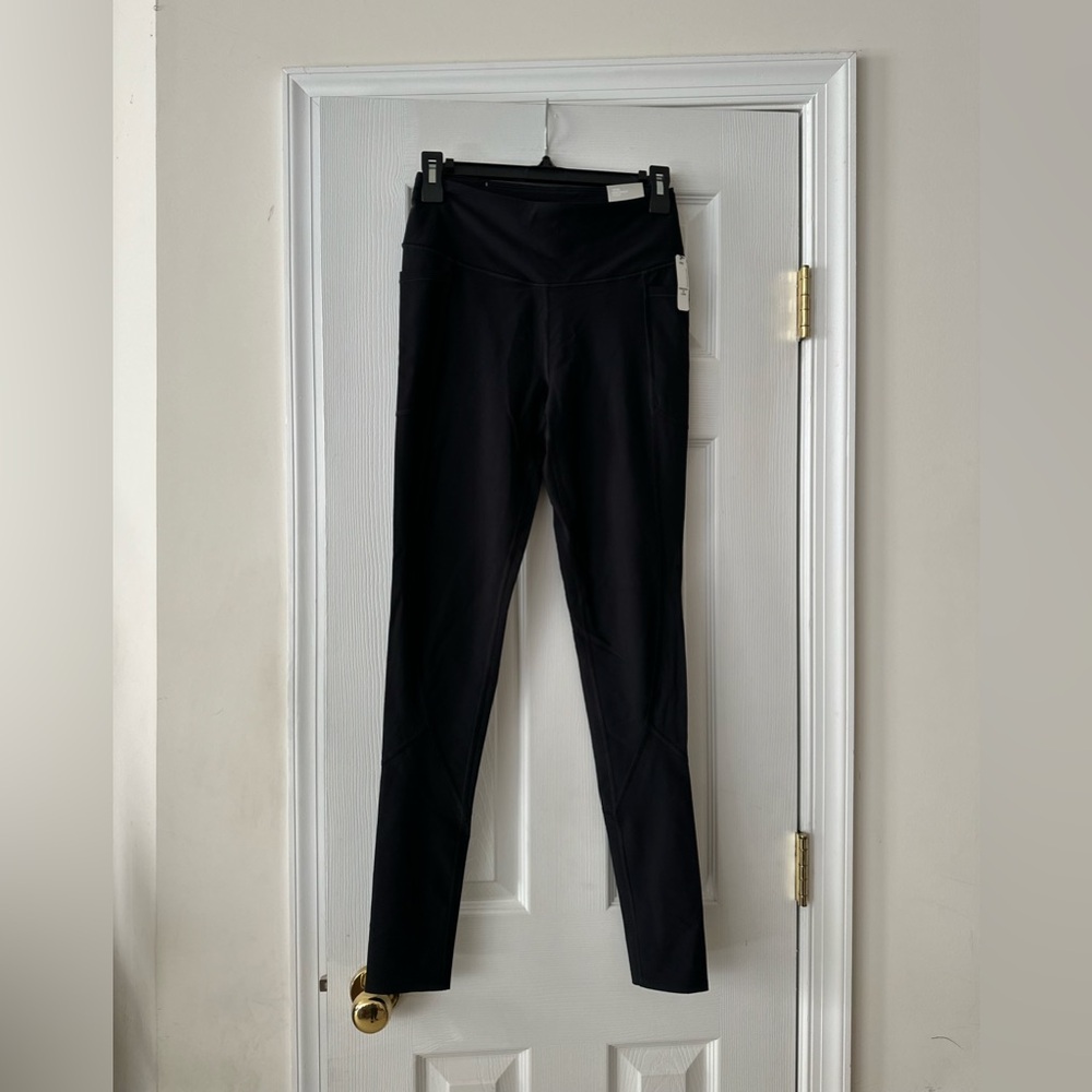 NWT VS Victoria Sport Total Knockout TIGHTS LEGGINGS BLACK MED LONG Body Wick